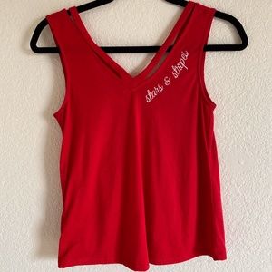 Size XS Red Festive Tank Top